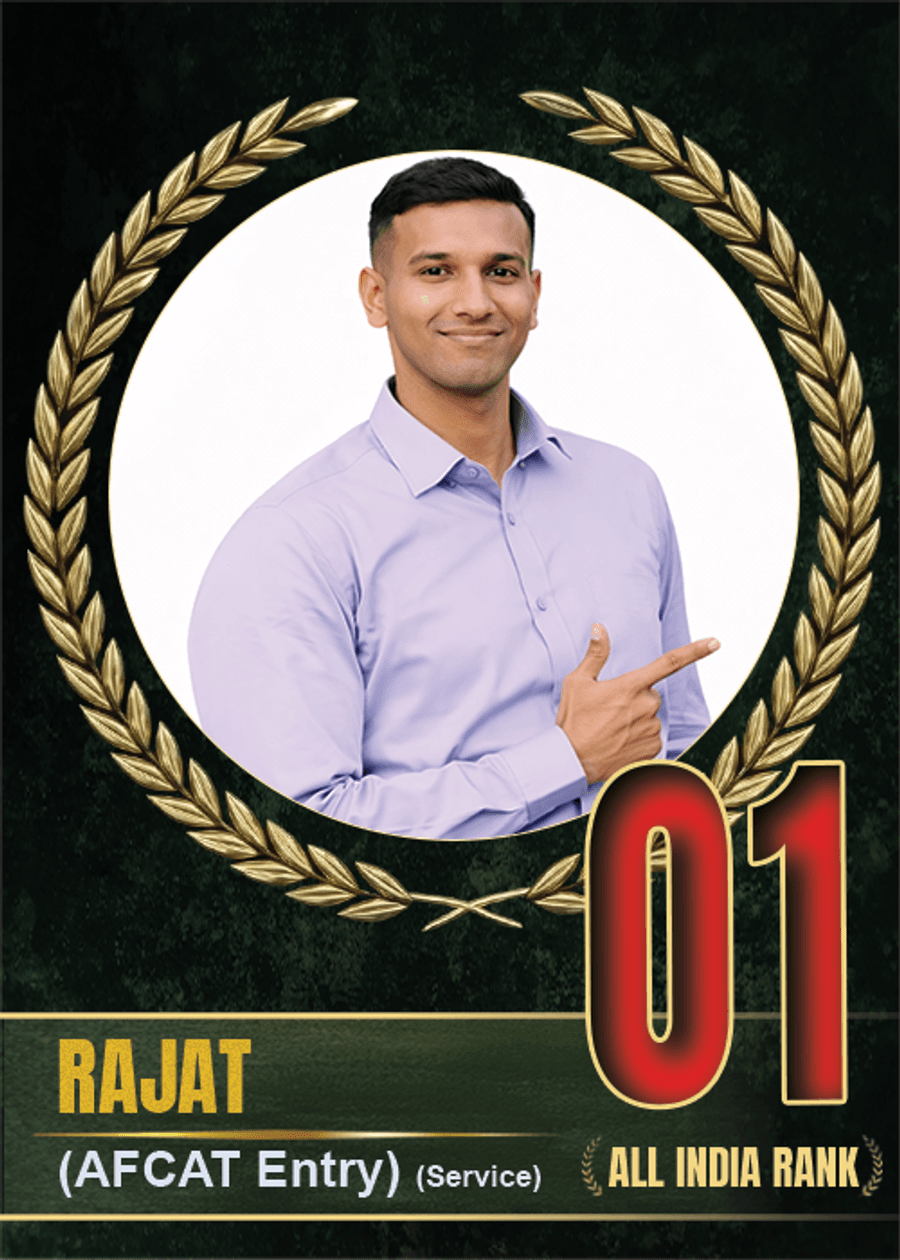 SSBWINGS All India Rank holder achievement card