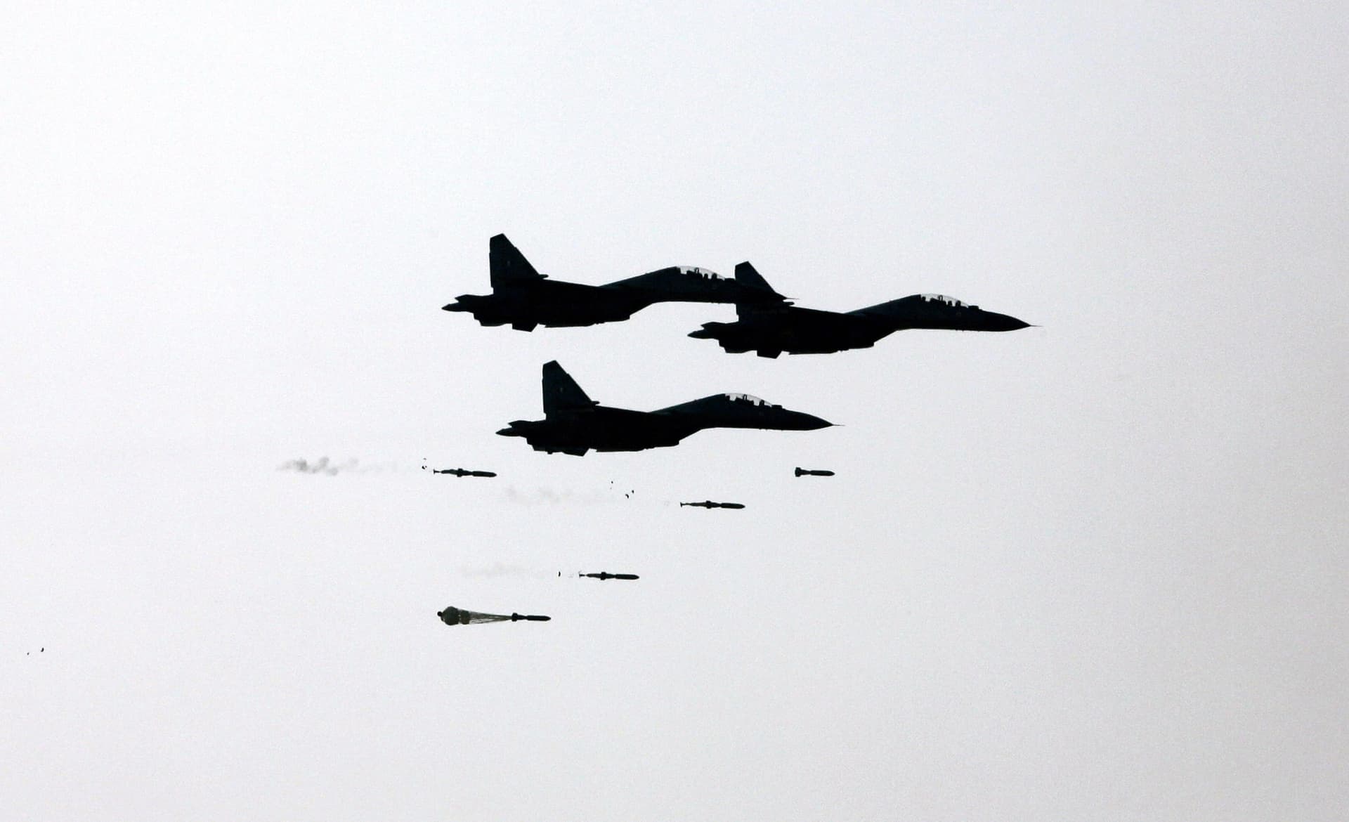 Indian Air Force Su-30 MKI fighters during Exercise Iron Fist